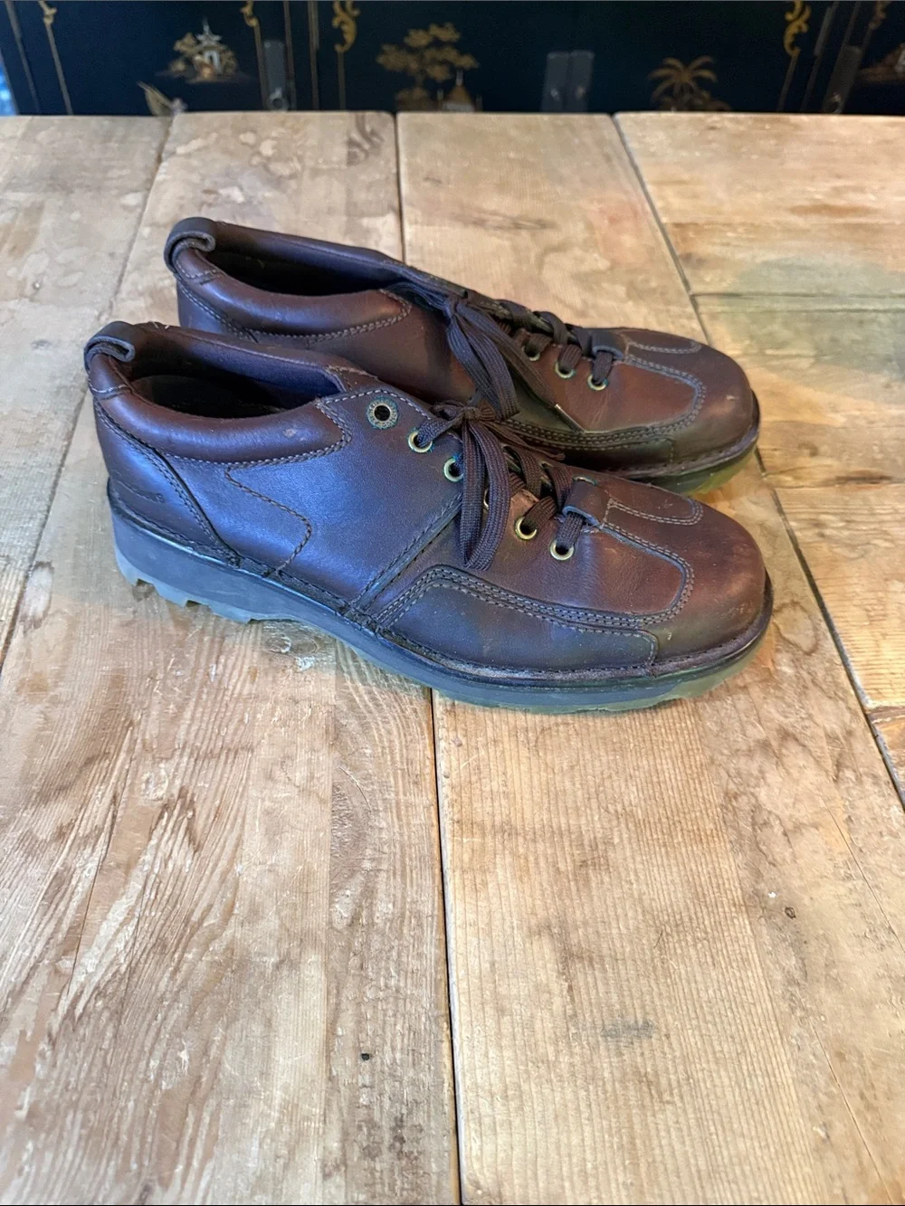 Dr. Martens Brown Leather Lace-Up Oxfords